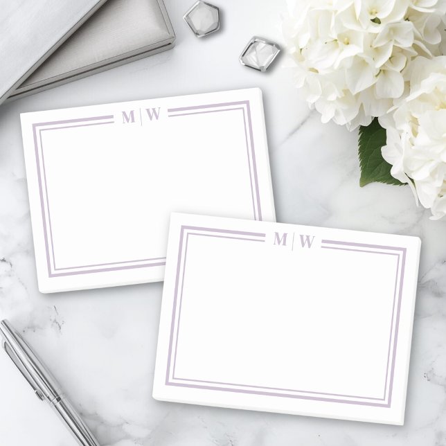 Purple Monogram Post-it Notes (Purple Monogram Post-it Notes)