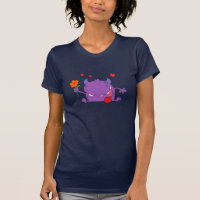 Purple Monster Womens T-Shirt