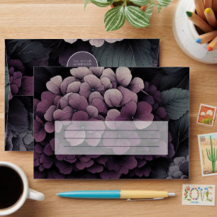 Purple Moody Floral Envelope