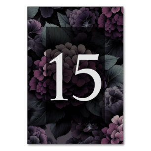 Purple Moody Floral Table 15 Number