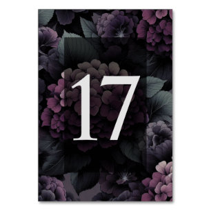 Purple Moody Floral Table 17 Number