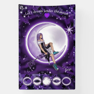 Purple moon Child Banner