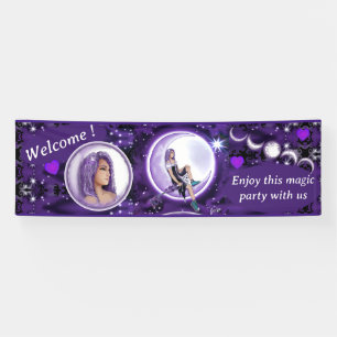 Purple moon child banner