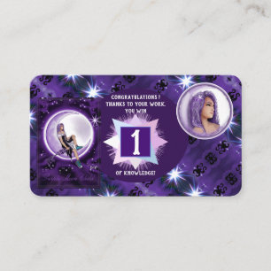 Purple moon child business card