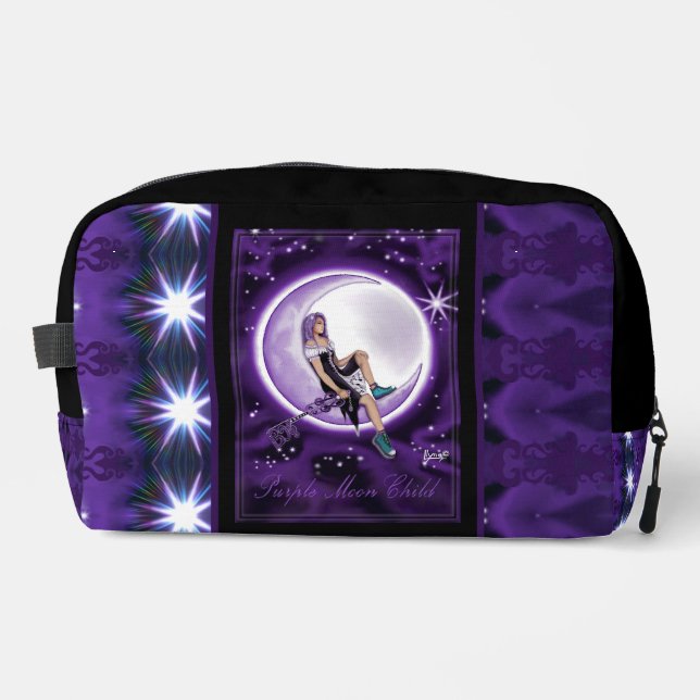 Purple moon child dopp kit (Front)