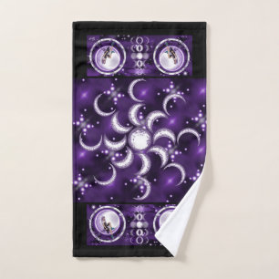 Purple Moon Child Hand Towel