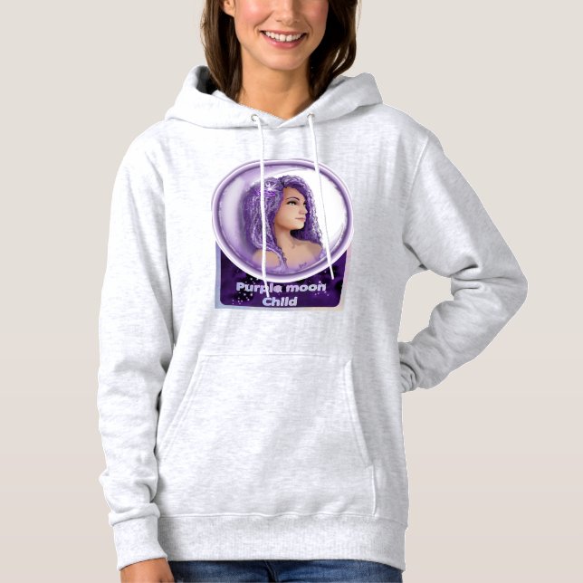 Purple Moon Child Hoodie (Front)