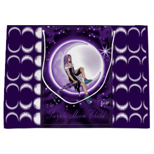 Purple Moon Child Large Gift Bag