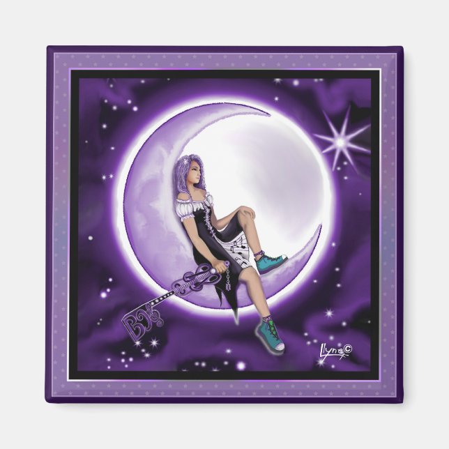 Purple Moon Child Magnet (Front)