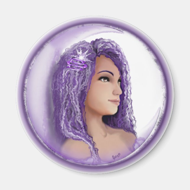 Purple Moon Child Magnet (Front)