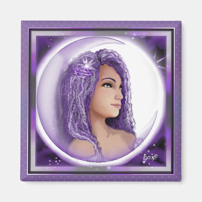 Purple Moon Child Magnet (Front)