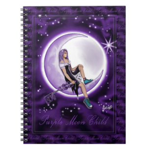 Purple moon child notebook