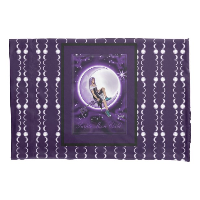 Purple Moon Child Pillowcase (Front)