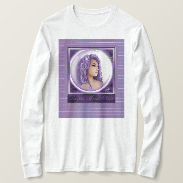 Purple Moon Child T-Shirt (Design Front)