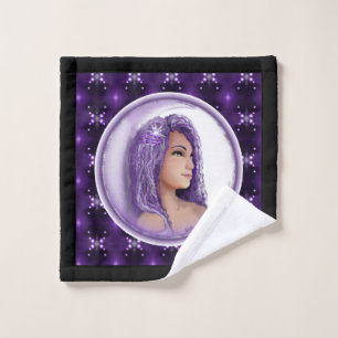 Purple Moon Child Wash Cloth
