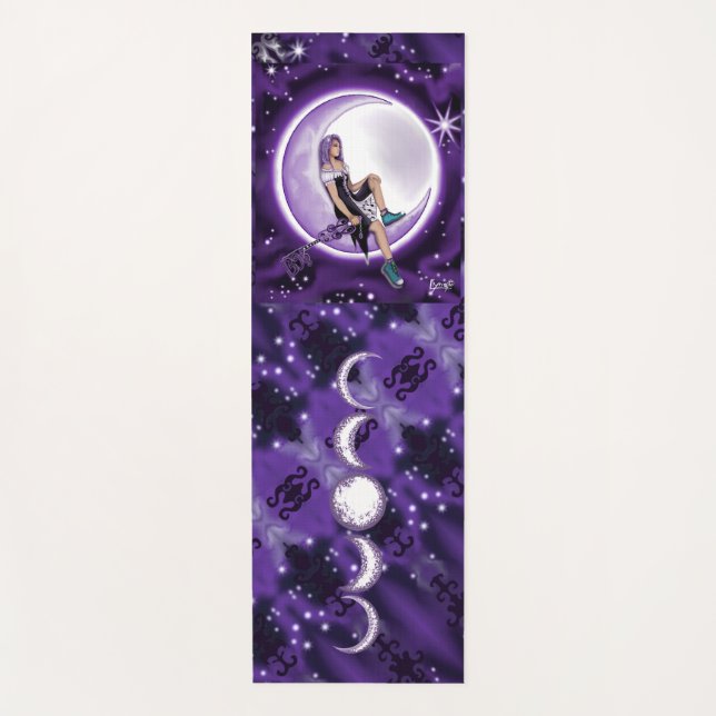 Purple moon Child Yoga Mat (Front)