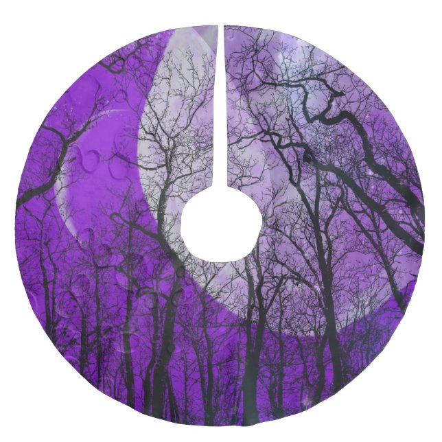 Purple moon forest customise colour tree skirt (Front)