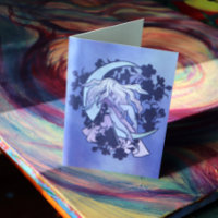 Purple Moon Goddess Wiccan Triple Moon Symbol Art