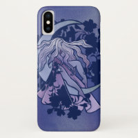 Purple Moon Goddess Wiccan Triple Moon Symbol Art