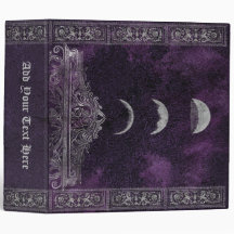 Purple Moon Phase Wicca Spellbook of Shadows