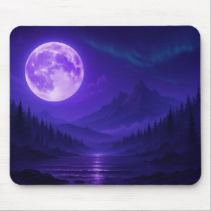 Purple Moon Serenity Mousepad – Midnight Mountain