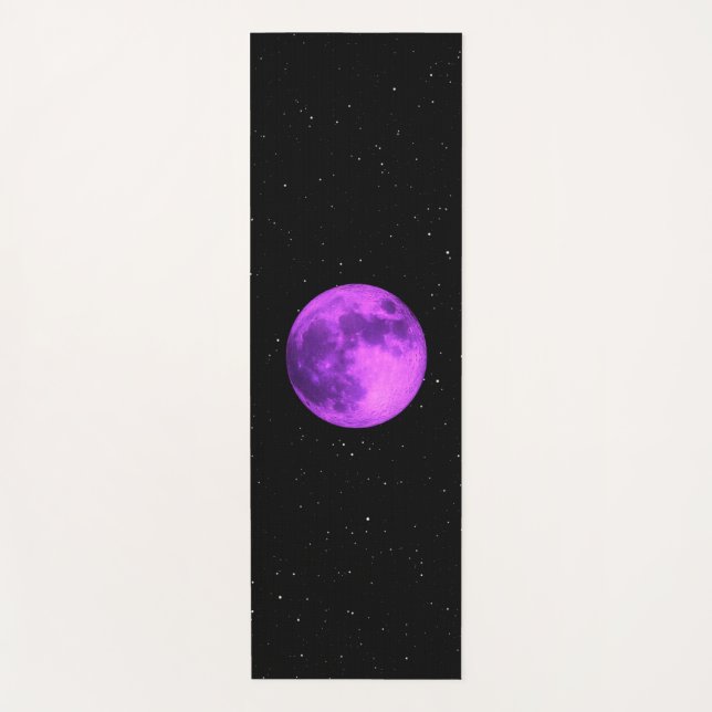 Purple Moon -Space Stars- Yoga Mat (Front)