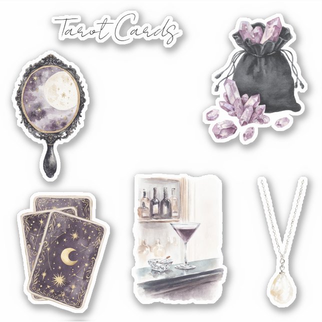 Purple Moon Stars Tarot Cards (Front)