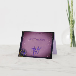 Purple Moon Thank You Card