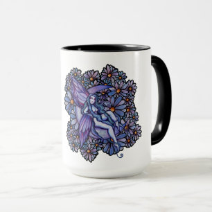 Purple MoonChild Fairy Moon Child Floral Faeries Mug