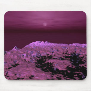 Purple Moonscape On A Faraway World Mouse Pad
