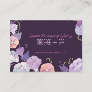 Purple Morning Glory Massage Appointment Card