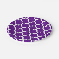 Purple Moroccan Quatrefoil Pattern #5