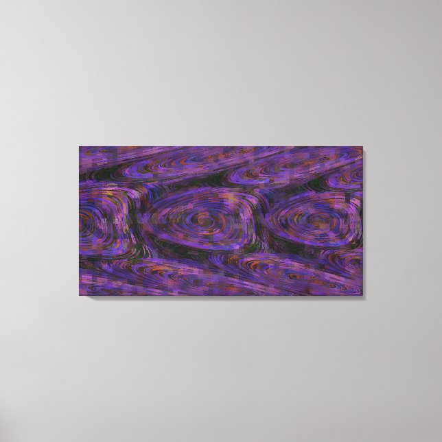 Purple Mosaic Vortexes Canvas Print (Front)