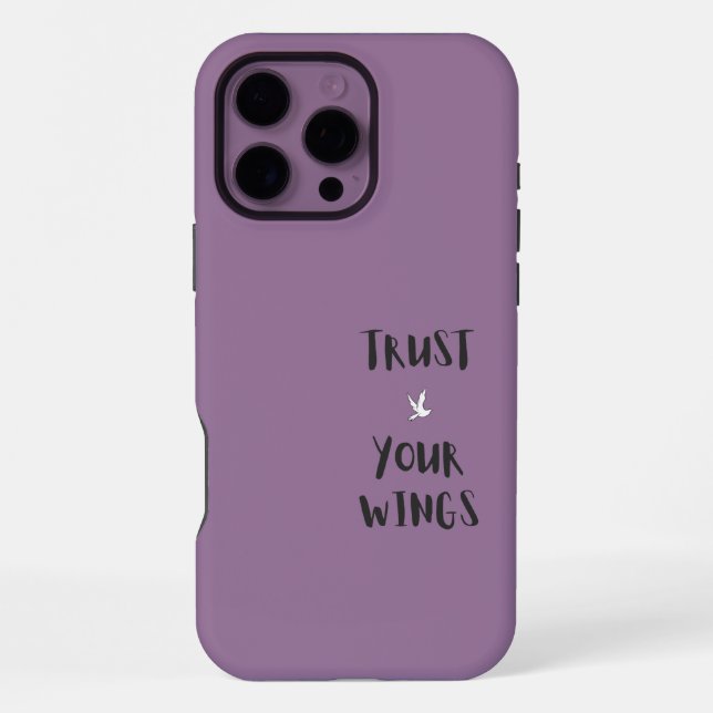 Purple motivation positive quote affirmations iPhone case (Back)
