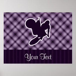 Purple Motocross Whip Poster