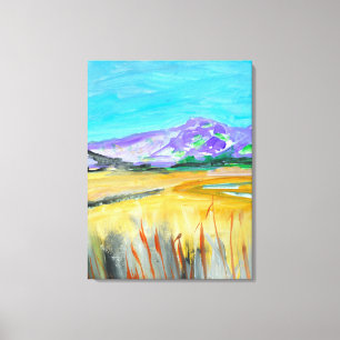 Purple Mountain & Golden Canvas Print