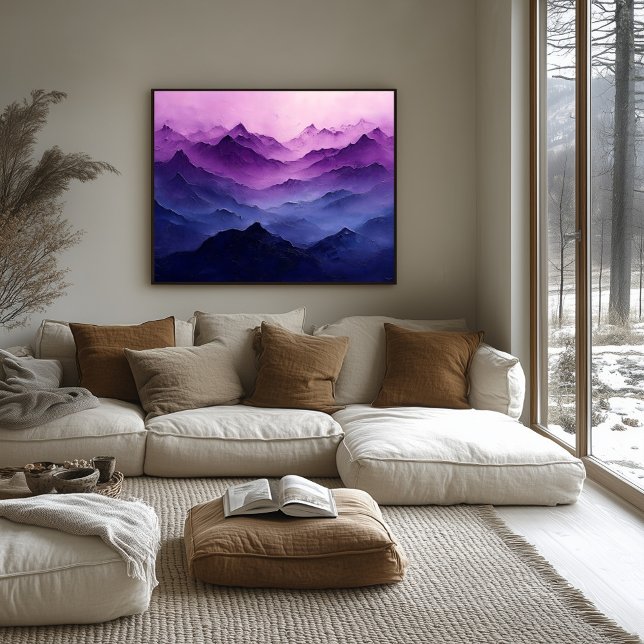 Purple Mountain Layers – Abstract Purple Landscape Poster (Creator Uploaded)