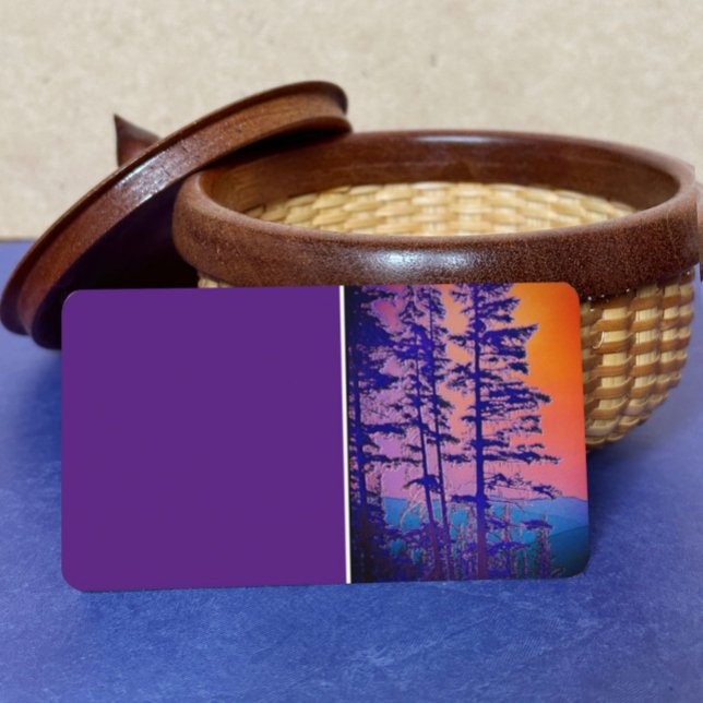 purple mountain pines original nature art business card (Creator Uploaded)