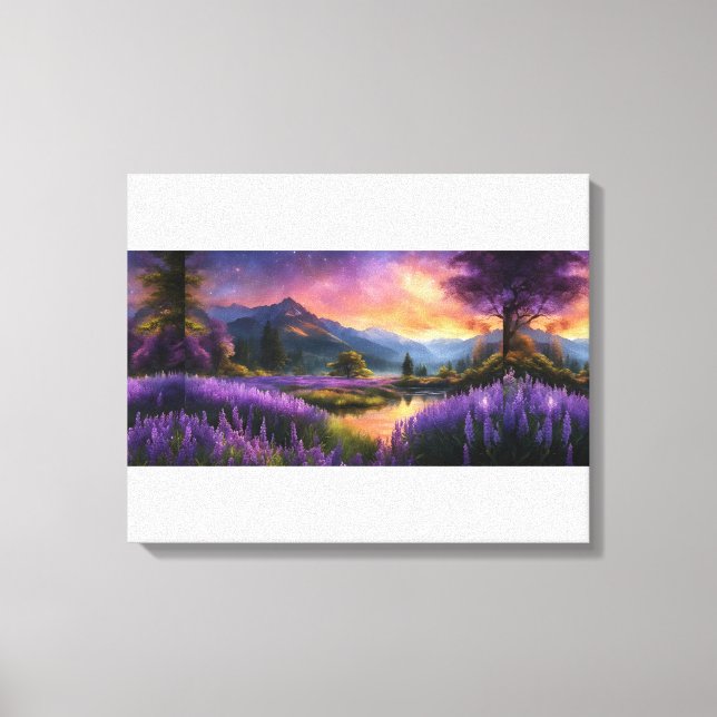 Purple Mountain Valley Sunrise  Canvas Print (Front)