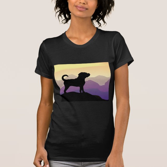 Purple Mountains Puggle Dog T-Shirt (Front)