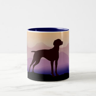 Purple Mountains Vizsla Two-Tone Coffee Mug