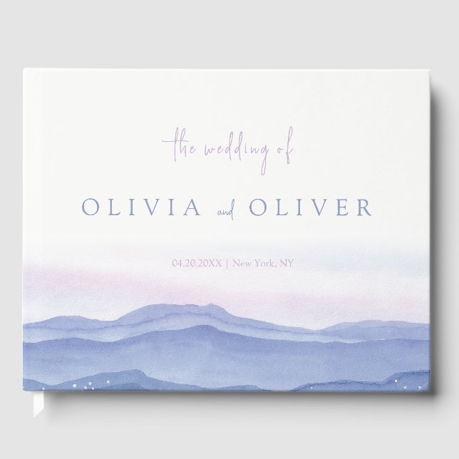 Purple Mountains Wedding  Guest Book (Front)