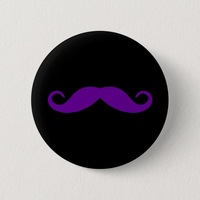 Purple Moustache Button (Front)