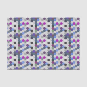 Purple Multi Hexagons Seamless Tissue Paper