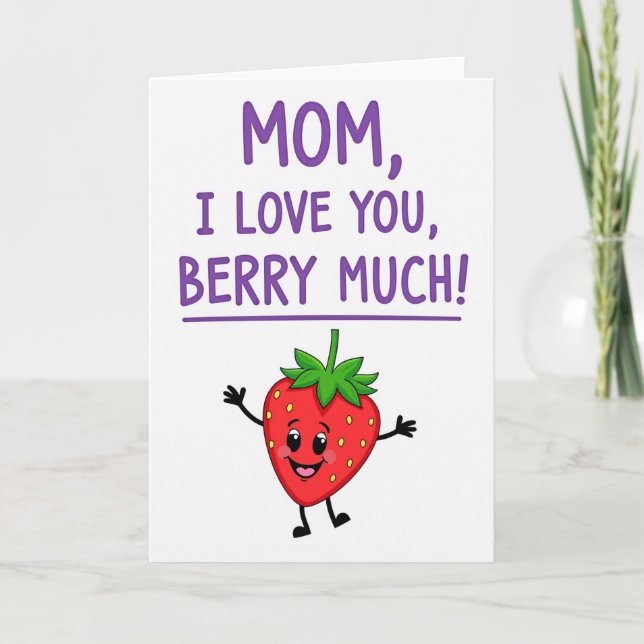 Purple Mum I Love You Card (Front)