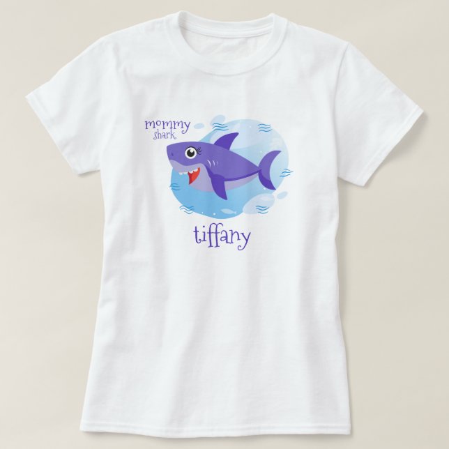 Purple Mummy Shark T-Shirt (Design Front)
