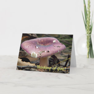Purple Mushroom Greeting Card