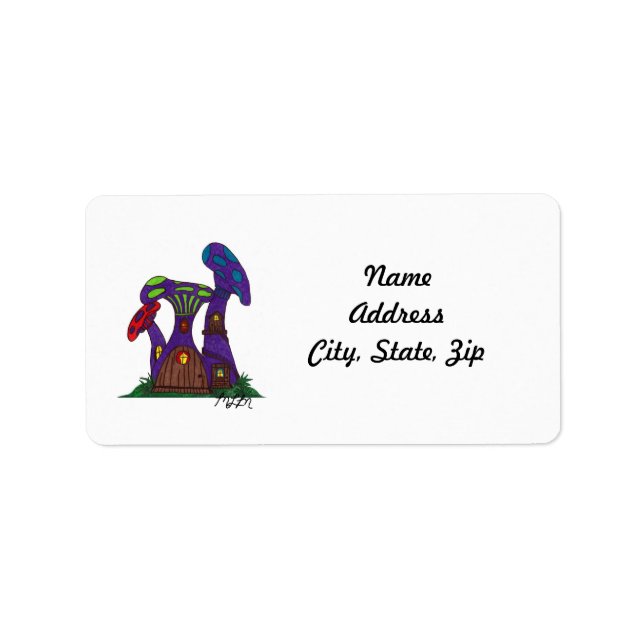 Purple Mushroom Houses, Address labels (Front)