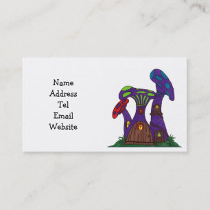 Purple Mushroom Houses business cards