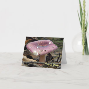 Purple Mushroom Thank You Card